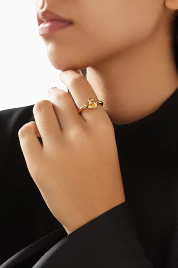 Double Knot Ring in Gold-tone Brass