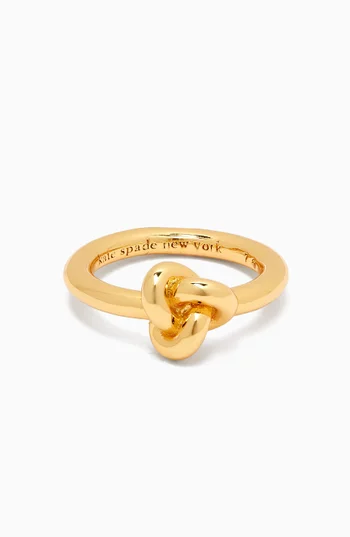 Double Knot Ring in Gold-tone Brass