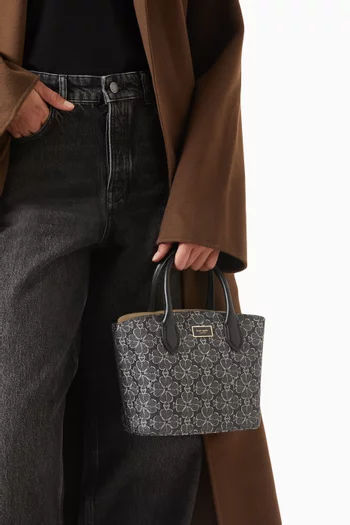 Suite Crossbody Tote Bag in Floral Jacquard