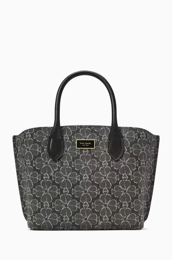 Suite Crossbody Tote Bag in Floral Jacquard