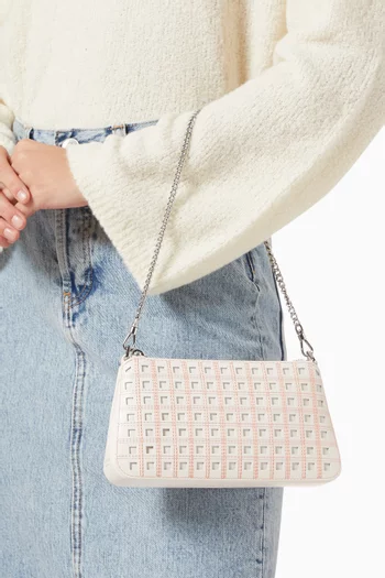 Grace Perforated Pochette in Leather