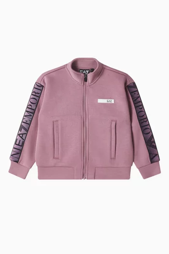 Logo Zip-up Sweatshirt in Jersey