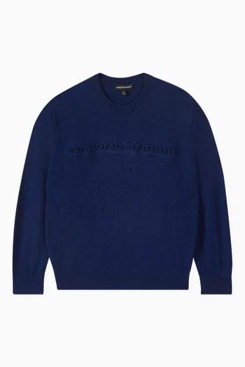 Logo-embossed Sweater in Knit