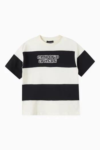 Thick Stripe Graphic T-shirt in Cotton