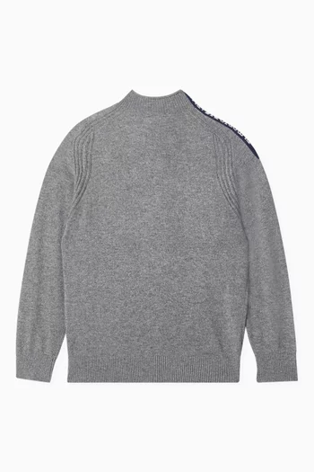 EA Logo Zip Sweater in Knit