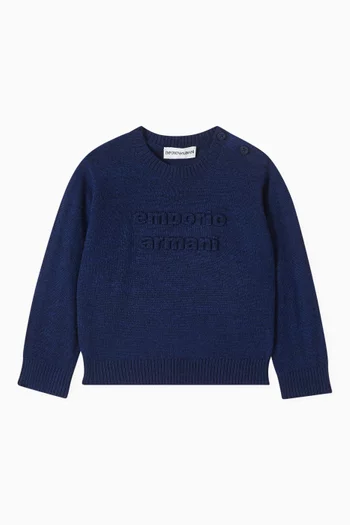 Logo-embossed Sweater in Knit