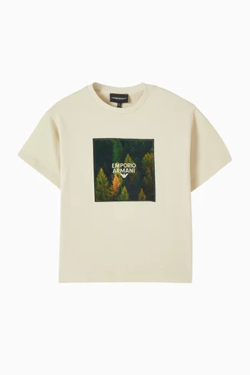 Forest-print T-shirt in Cotton