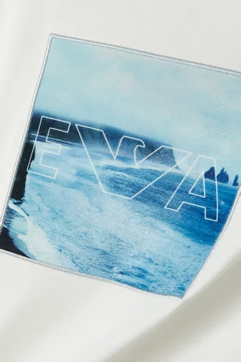 تي شيرت بطبعة قطن