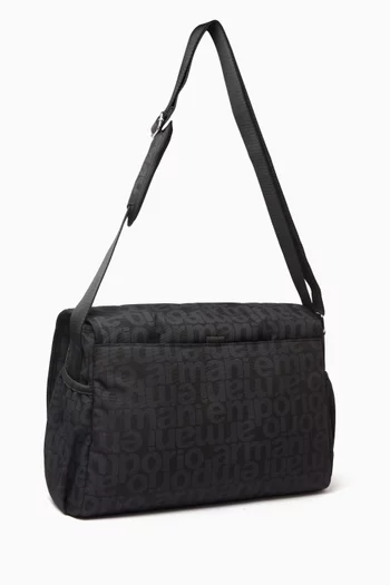 Printed Logo Nylon Changing Bag