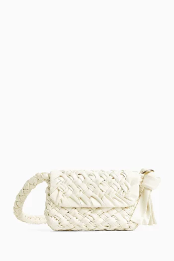 Small Kalimero Città Crossbody Bag in Foulard Intreccio Leather