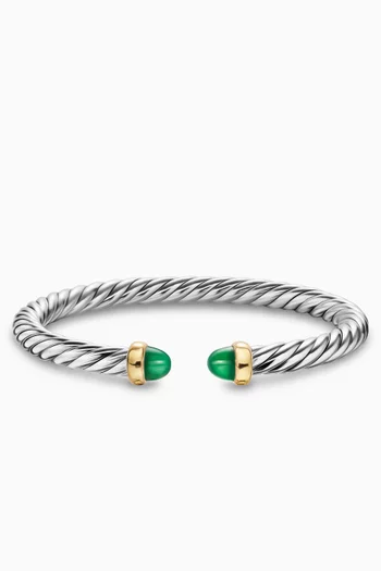 سوار كابل فليكس فضة إسترلينية وذهب أصفر عيار 14