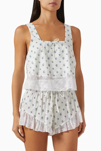 Square Neck Crop Top in Cotton