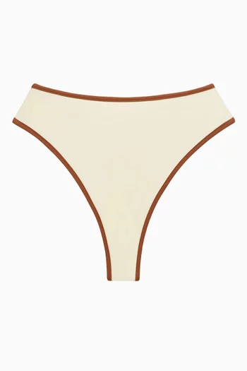 قطعة بيكيني سفلية باولا بأشرطة وخصر مرتفع