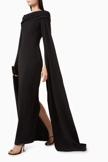 Nuri Cape-sleeve Dress