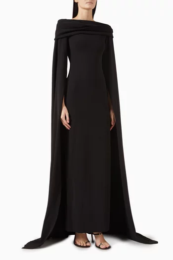 Nuri Cape-sleeve Dress