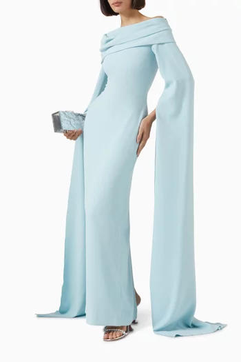 Nuri Cape-sleeve Dress