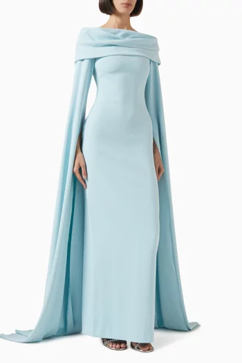 Nuri Cape-sleeve Dress