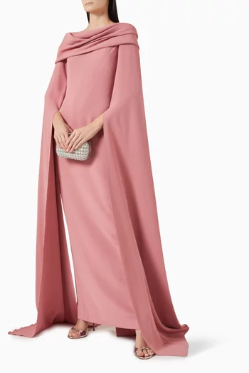 Nuri Cape-sleeve Dress