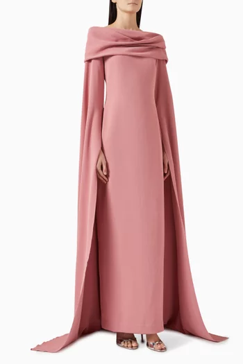 Nuri Cape-sleeve Dress