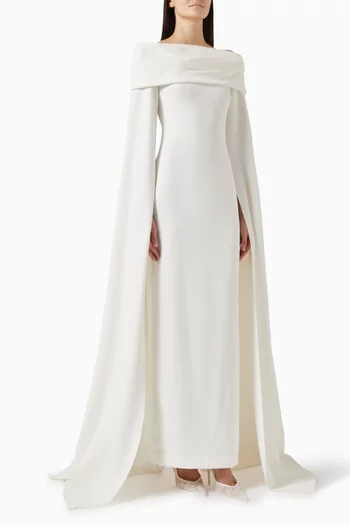 Nuri Cape-sleeve Dress