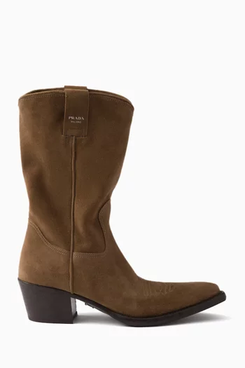 45 Mid-calf Boots in Suede