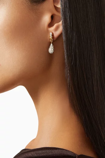 1980s Vintage Crystal Drop Clip-on Earrings