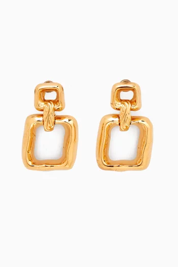 1980s Vintage Door Knocker Clip-on Earrings