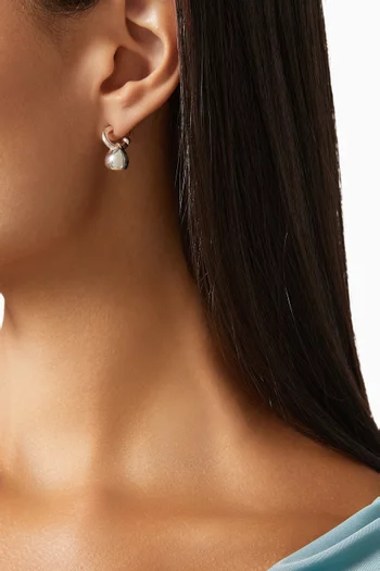1980s Vintage Drop Earrings in Silver