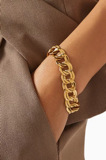 1980s Vintage Double Link Chain Bracelet