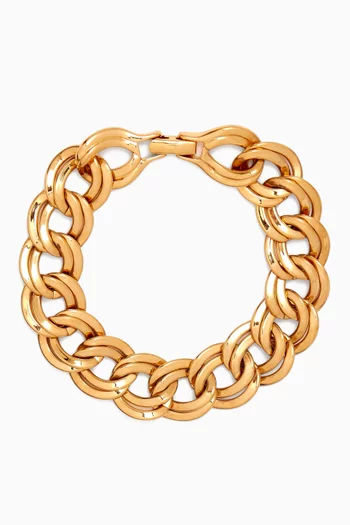 1980s Vintage Double Link Chain Bracelet