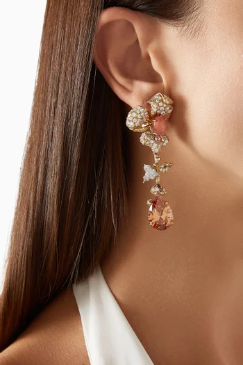 Orchid Citrine Earrings in 18kt Rose Gold Vermeil