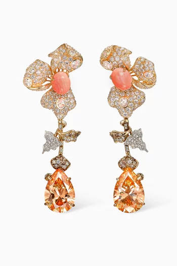 Orchid Citrine Earrings in 18kt Rose Gold Vermeil
