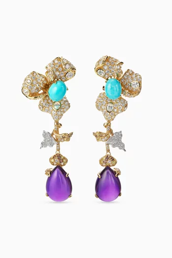 Orchid Amethyst Earrings in 18kt Gold Vermeil