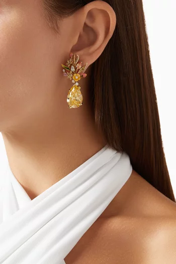 Mini Posie Canary Earrings in 18kt Gold Vermeil
