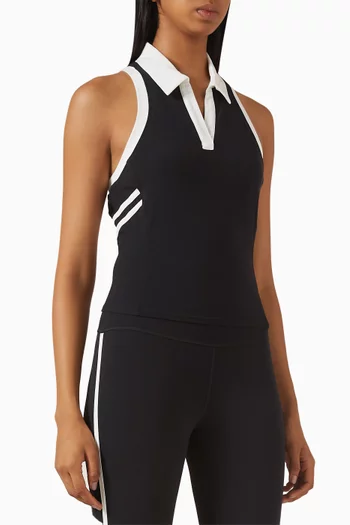 بلوزة بولو أوستن قصيرة خفيفة الوزن