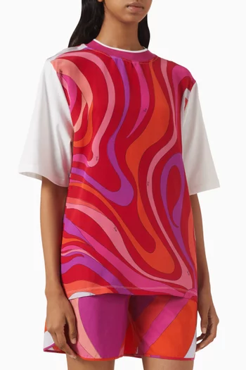 Marmo-print T-shirt in Jersey