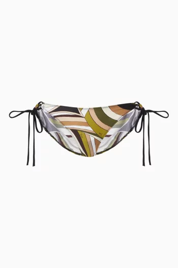 Iride-print Bikini Briefs in Lycra