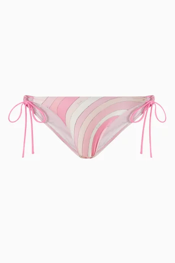 Iride-print Bikini Briefs in Lycra