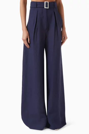 Pleated Wide-leg Pants