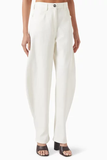 High-rise Barrel Jeans