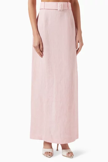 Belted Maxi Skirt