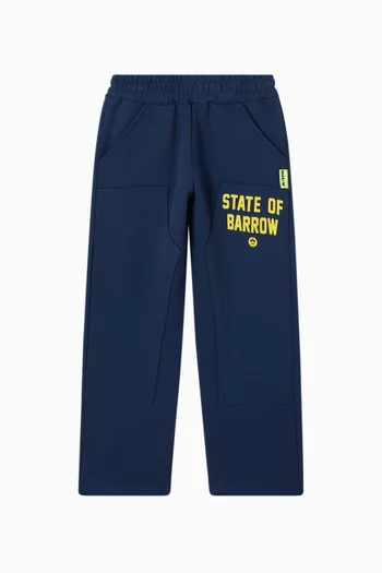 بنطال رياضي صوف قطني بطبعة شعار الماركة