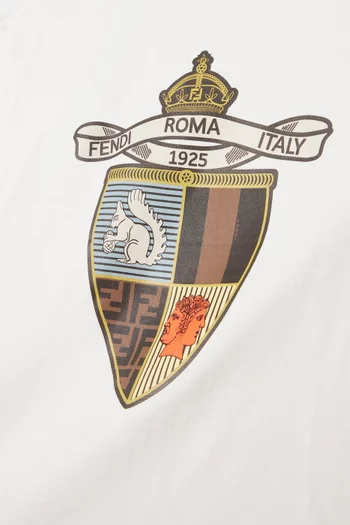 Logo-crest T-shirt in Cotton