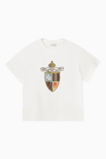 Logo-crest T-shirt in Cotton