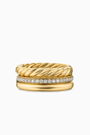 DY Mercer® Multi-row Mercer Diamond Ring in 18kt Yellow Gold