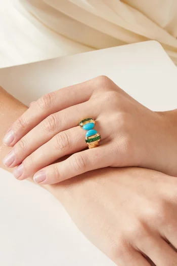 Sculpted Cable Open Ring in 18kt Yellow Gold