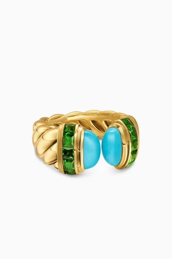 Sculpted Cable Open Ring in 18kt Yellow Gold