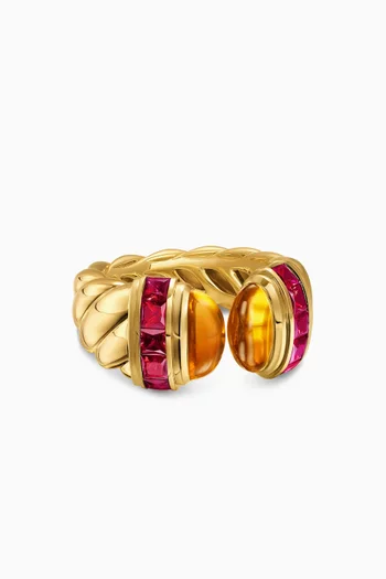 Sculpted Cable Open Ring in 18kt Yellow Gold