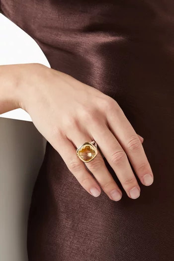 Albion® Citrine Ring in Sterling Silver & Gold