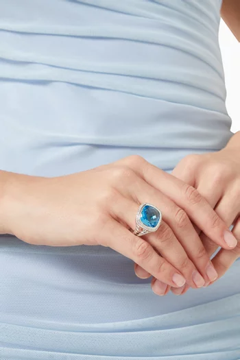 Albion® Topaz & Diamond Ring in Sterling Silver